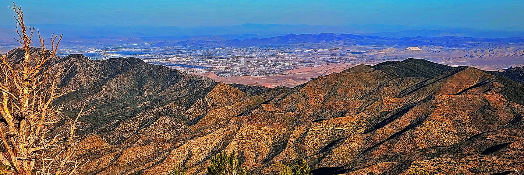 South Vegas Valley Over La Madre Ridge from Harris Mt. Summit | Wilson Ridge / Sexton Ridge Circuit | Lovell Canyon, Nevada