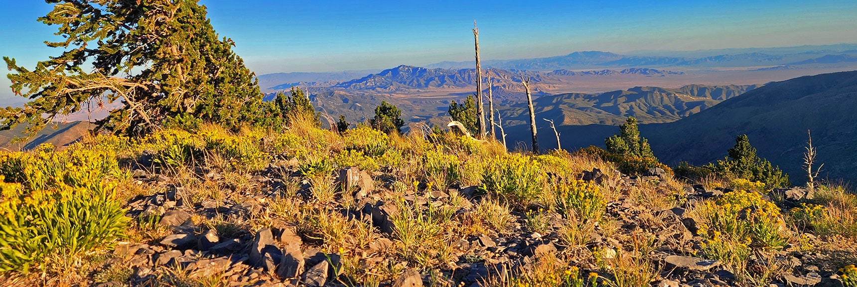 Evening View of Distant Potosi Mt. from Harris Mt. Summit | Wilson Ridge / Sexton Ridge Circuit | Lovell Canyon, Nevada