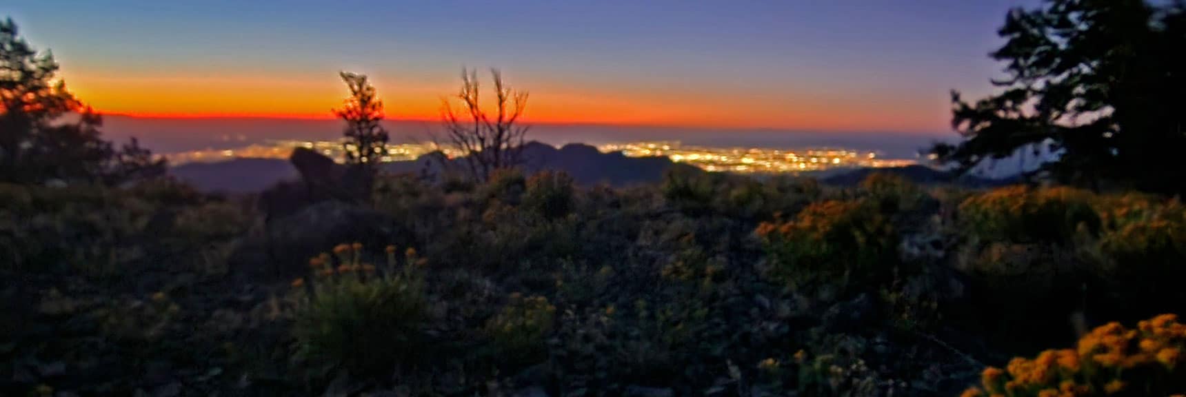 Beginning of Sunrise Over the Vegas Valley | Wilson Ridge / Sexton Ridge Circuit | Lovell Canyon, Nevada