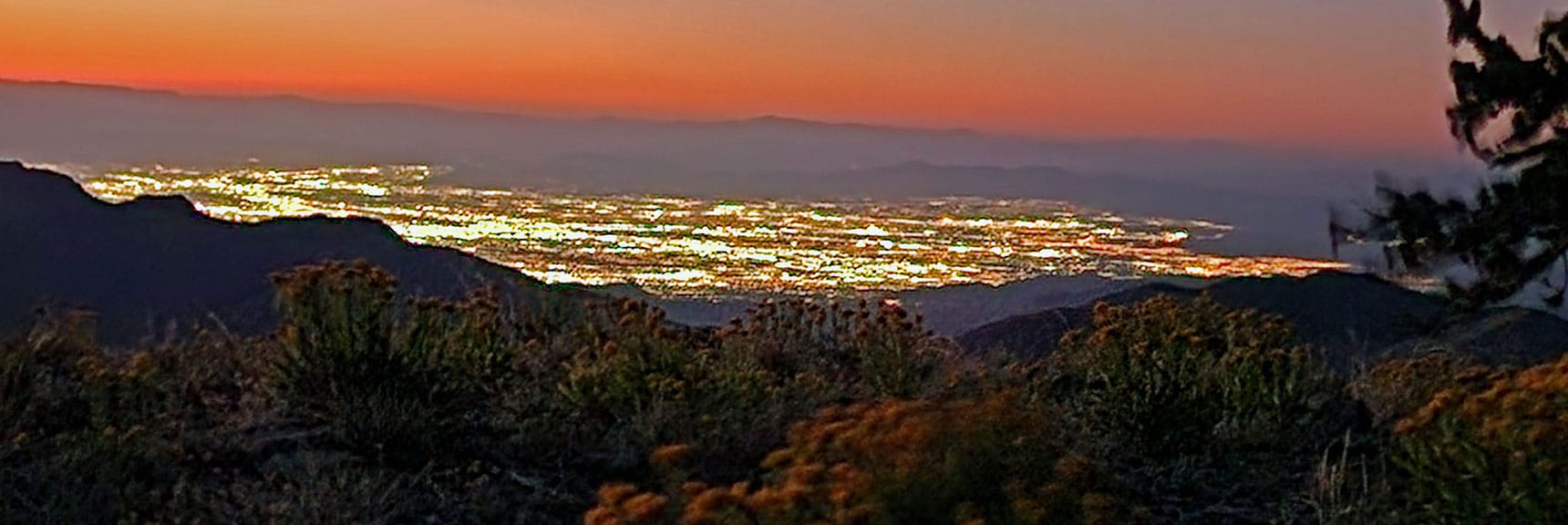 Valley Still Lit Up During Earliest Sunrise | Wilson Ridge / Sexton Ridge Circuit | Lovell Canyon, Nevada