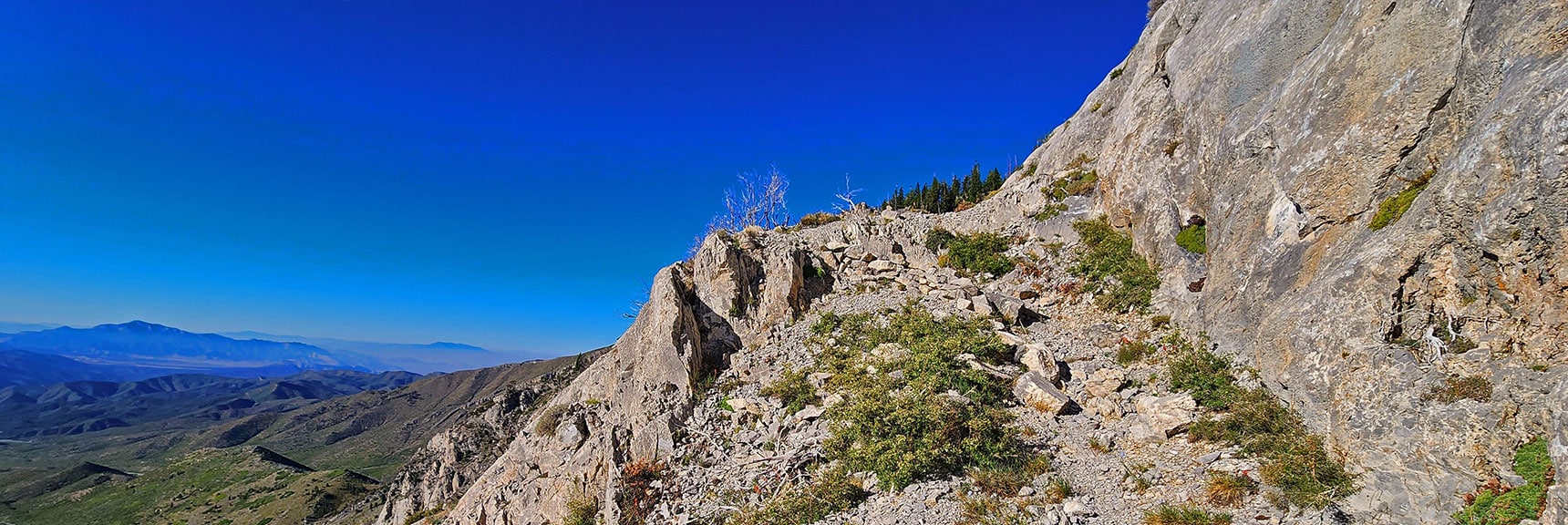 Cliffs Easily Bypassed on Griffith Peak Back Wilderness Trail | Wilson Ridge / Sexton Ridge Circuit | Lovell Canyon, Nevada