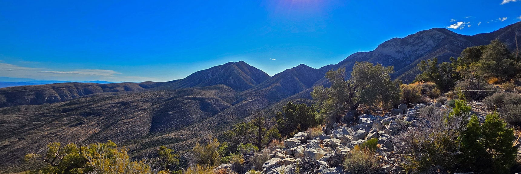 View Down the La Madre Mts. Eastern Ridgeline To East La Madre Peak | La Madre Mt North Ridge | La Madre Mountains Wilderness, Nevada