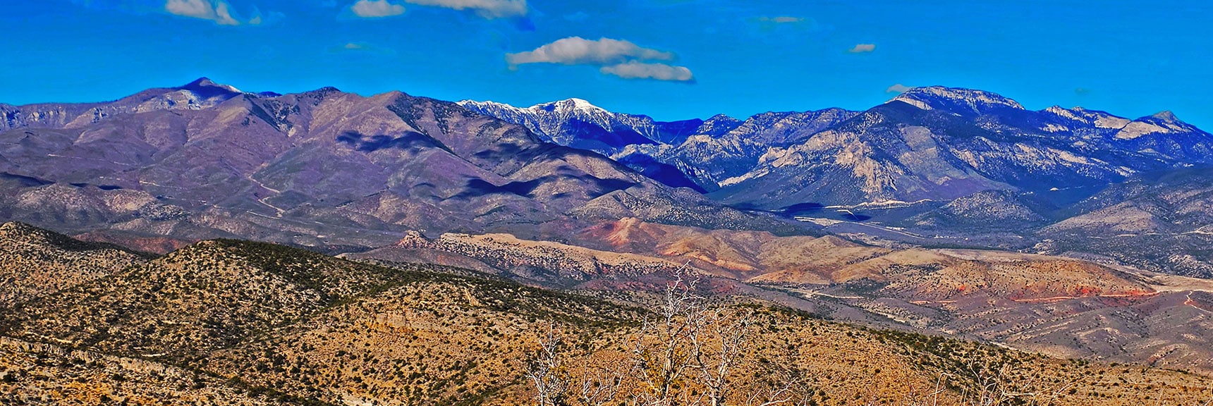Entire Mt. Charleston Wilderness Now Visible Along with Harris Springs Wash Below | La Madre Mt North Ridge | La Madre Mountains Wilderness, Nevada