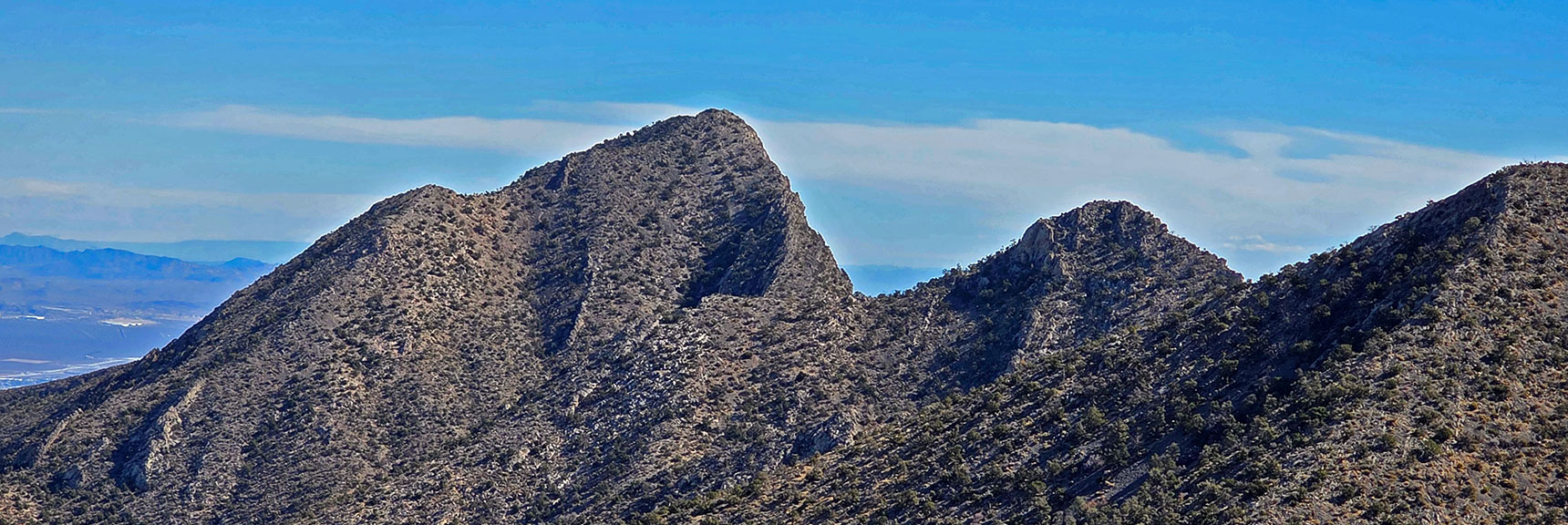 Sharply Pointed East La Madre Peak is Much More Gradual on Opposite Side. | La Madre Mt North Ridge | La Madre Mountains Wilderness, Nevada