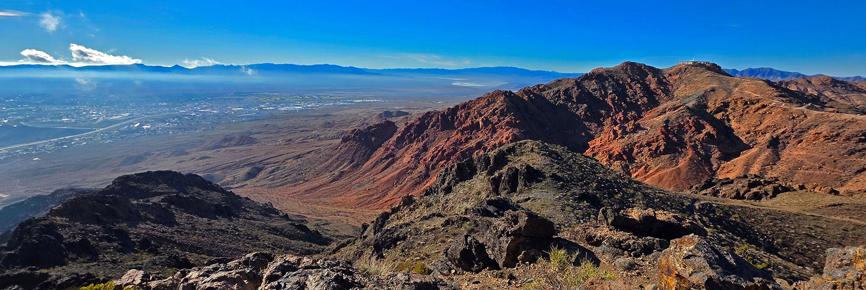 Black Mt. Overlook View Back to Radar Mt. Boulder City, Eldorado Wilderness | Black Mountain and River Mountain Loop | River Mountains | Lake Mead National Recreation Area, Nevada