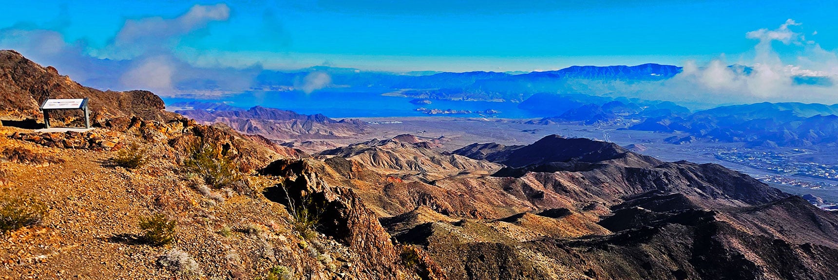 Lake Mead & Boulder City from Black Mt. Overlook | Black Mountain and River Mountain Loop | River Mountains | Lake Mead National Recreation Area, Nevada