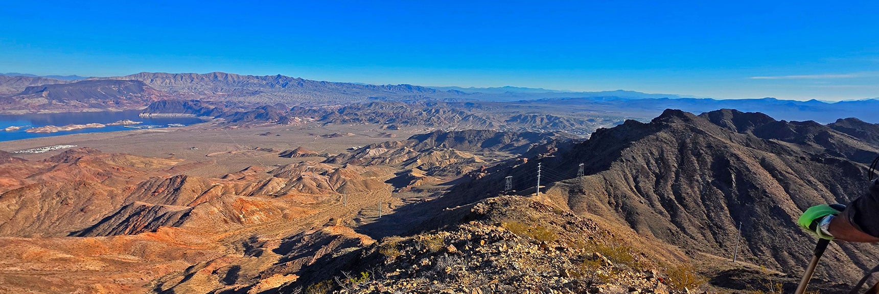View Back Across Ridgeline from River Mt. Benchmark North Summit | Black Mountain and River Mountain Loop | River Mountains | Lake Mead National Recreation Area, Nevada