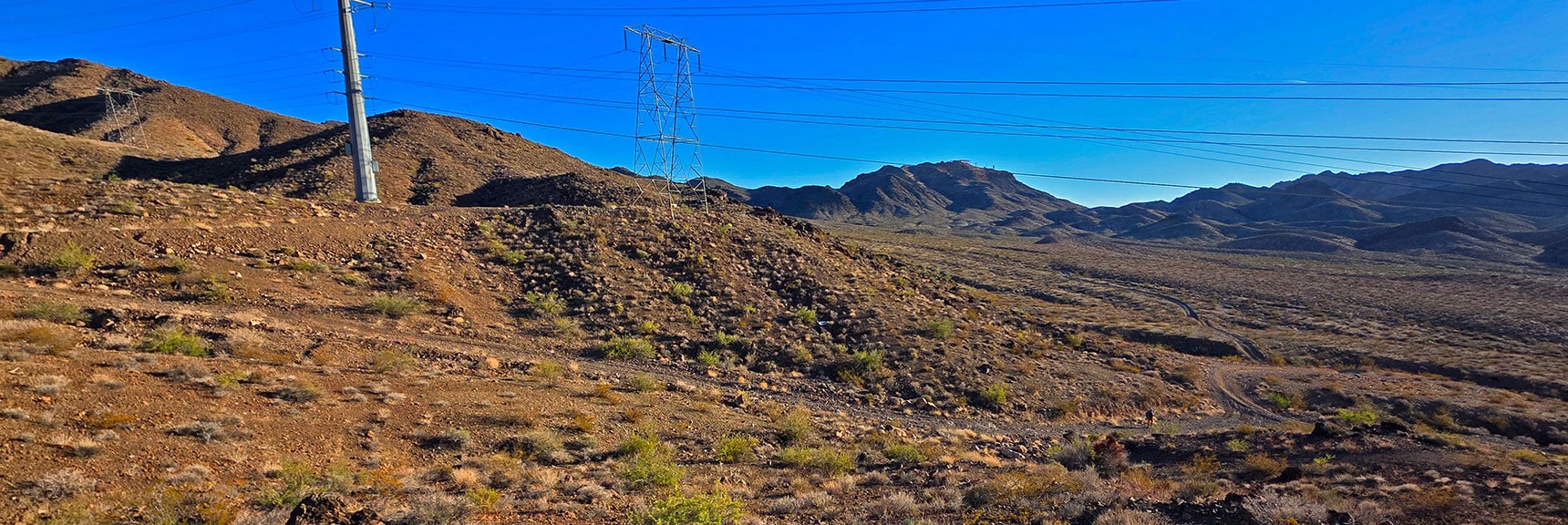 Circle Around Past Power Lines Back Toward Radar Mt. | Black Mountain and River Mountain Loop | River Mountains | Lake Mead National Recreation Area, Nevada