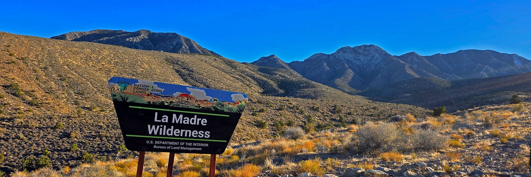 Ridgeline Approach Slopes Gradual Below, Limestone Scrambles Above | La Madre East Ridge Approaches | La Madre Mountains Wilderness, Nevada