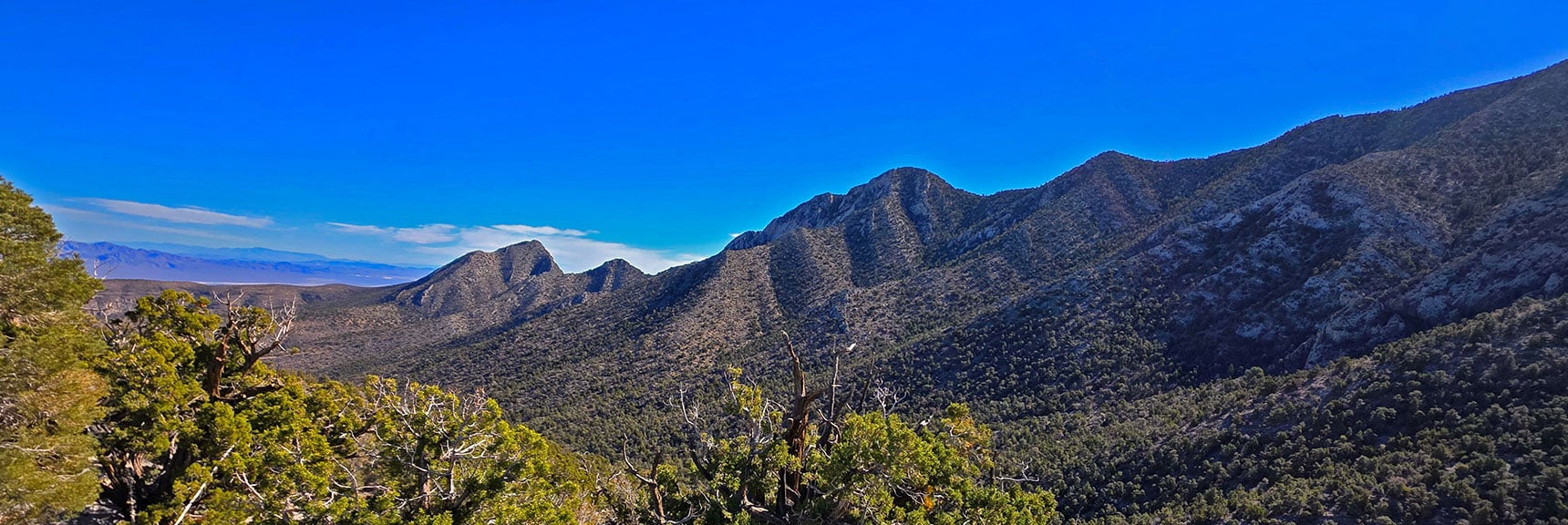 Eastern La Madre Ridgeline. Now Fernande Peak and Peak 7680 Visible (Right) | North Ridge Loop | La Madre Mountains Wilderness, Nevada