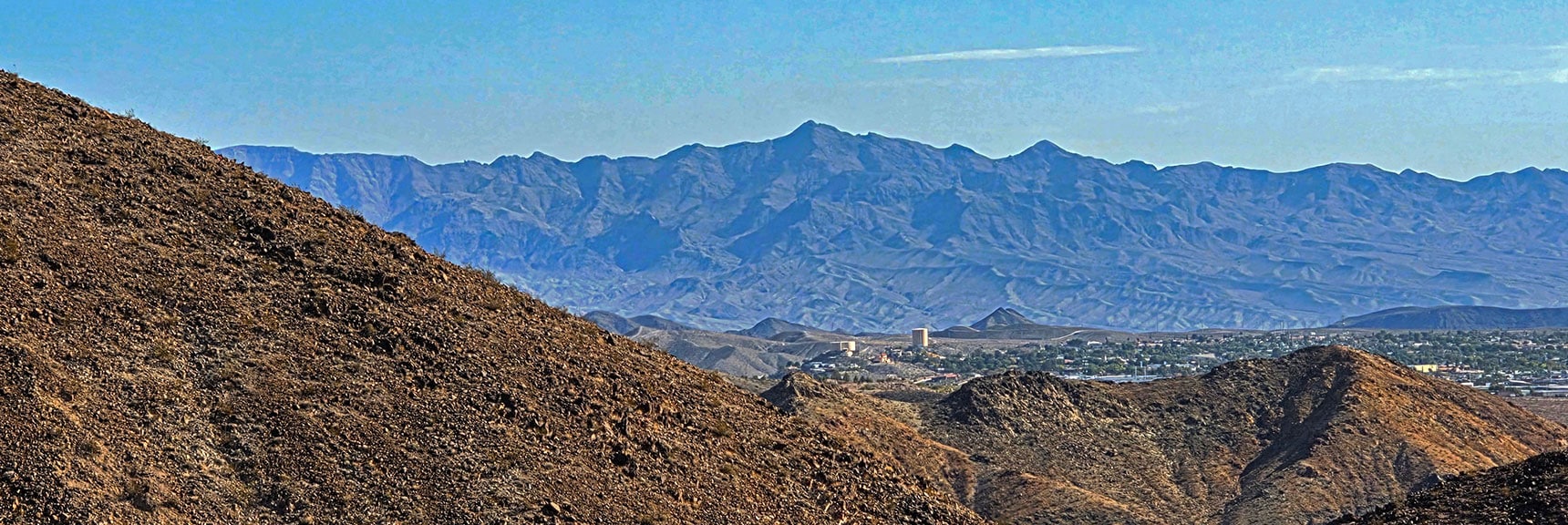 Arizona Mt. Wilson Visible to the East. Nevada Mt. Wilson Visible Opposite Direction | Leaning Arch Loop | River Mountains | Lake Mead NRA, Nevada