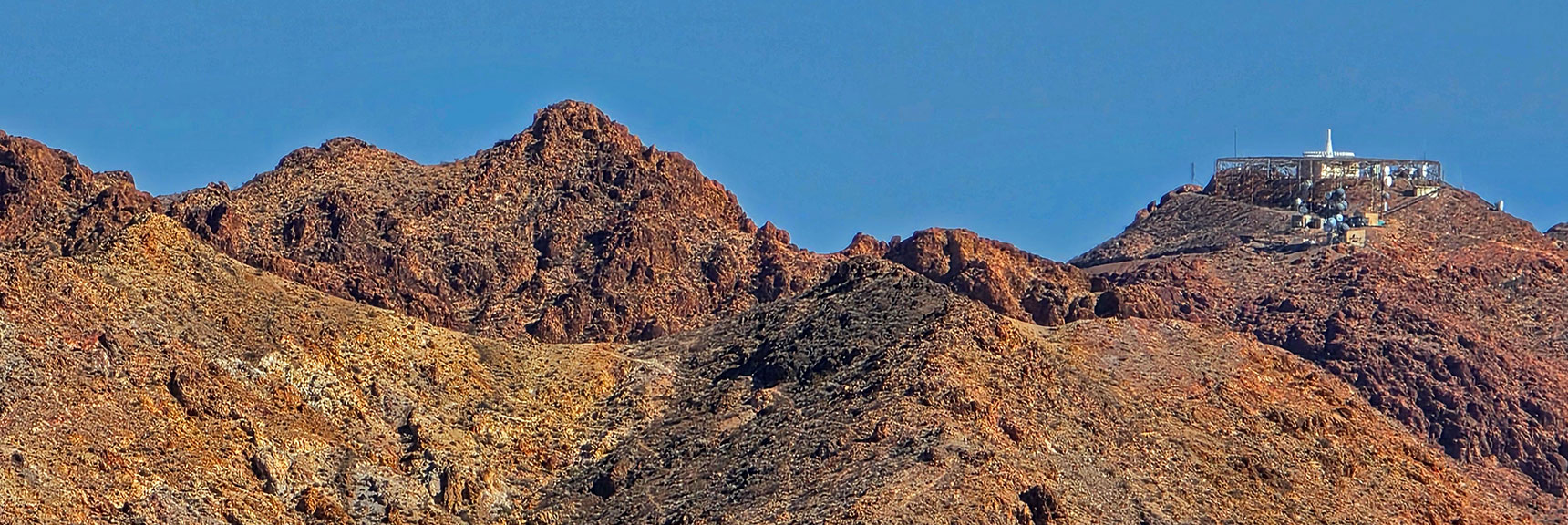 VORTAC Aircraft Control Tower on "Radar Mountain" Above Boulder City Nevada | Leaning Arch Loop | River Mountains | Lake Mead NRA, Nevada