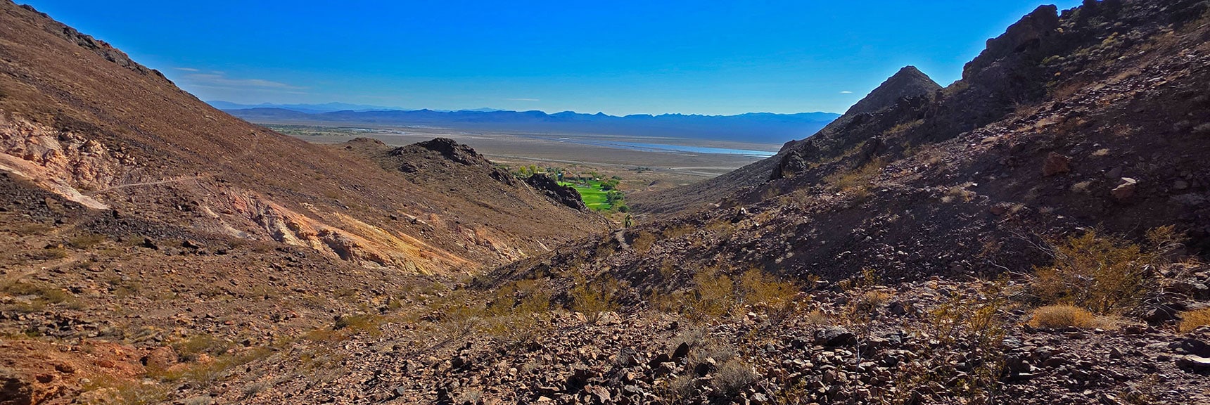 Descending Across Intervening Gullies to Return Trail | Leaning Arch Loop | River Mountains | Lake Mead NRA, Nevada