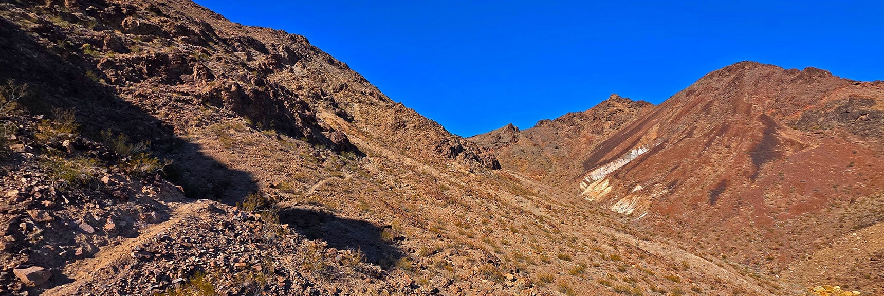 View Back Toward Leaning Arch from Return Trail to the South | Leaning Arch Loop | River Mountains | Lake Mead NRA, Nevada