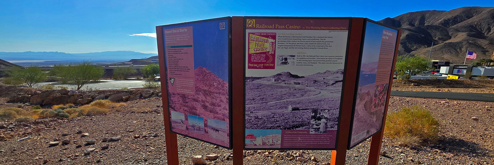 Interpretive Sign on River Mountains Loop Trail Just Above Trailhead Parking Area | Leaning Arch Loop | River Mountains | Lake Mead NRA, Nevada