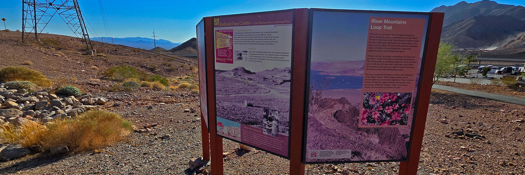 Interpretive Sign on River Mountains Loop Trail | Leaning Arch Loop | River Mountains | Lake Mead NRA, Nevada