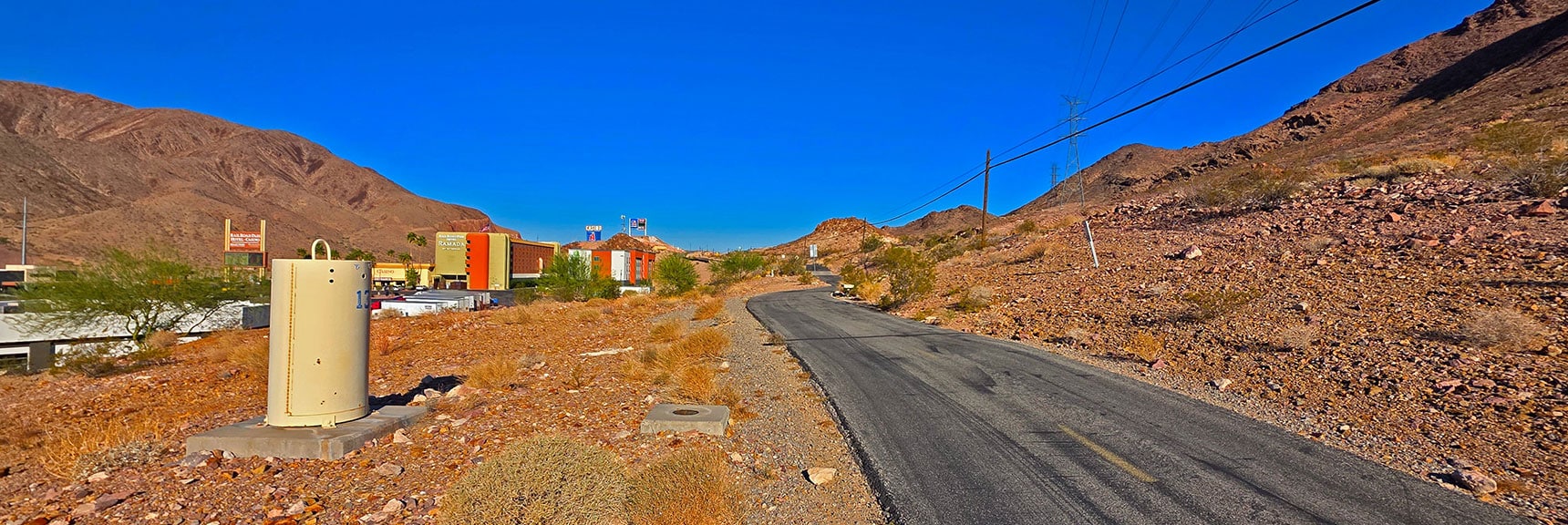 Heading North Along West Base of Mountains | River Mountains Loop Trail | Lake Mead National Recreation Area, Nevada