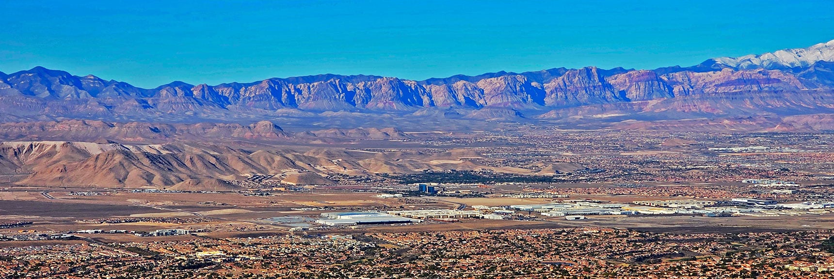 Full View of the Rainbow Mountain Wilderness, Every Peak Visible. | Black Mountain North Loop | McCullough Hills | Sloan Canyon National Conservation Area, Nevada
