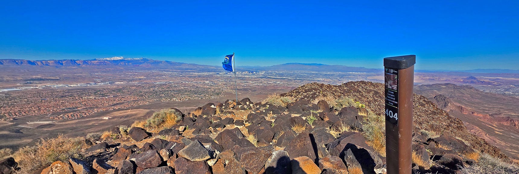 View NE To Vegas & Surrounding Mts. | Black Mountain North Loop | McCullough Hills | Sloan Canyon National Conservation Area, Nevada