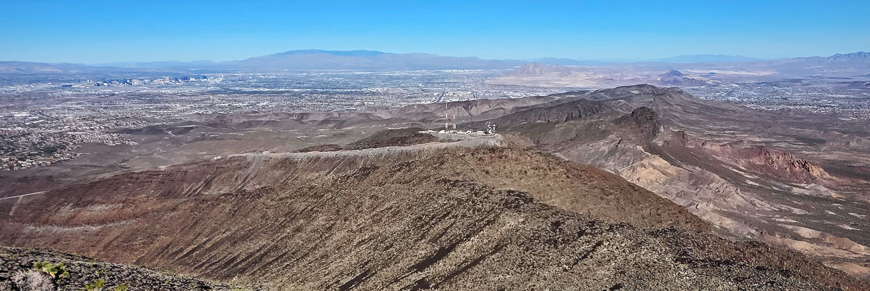 Next Peak North: Arden Peak (Communication Towers) & 4055. | Black Mountain North Loop | McCullough Hills | Sloan Canyon National Conservation Area, Nevada