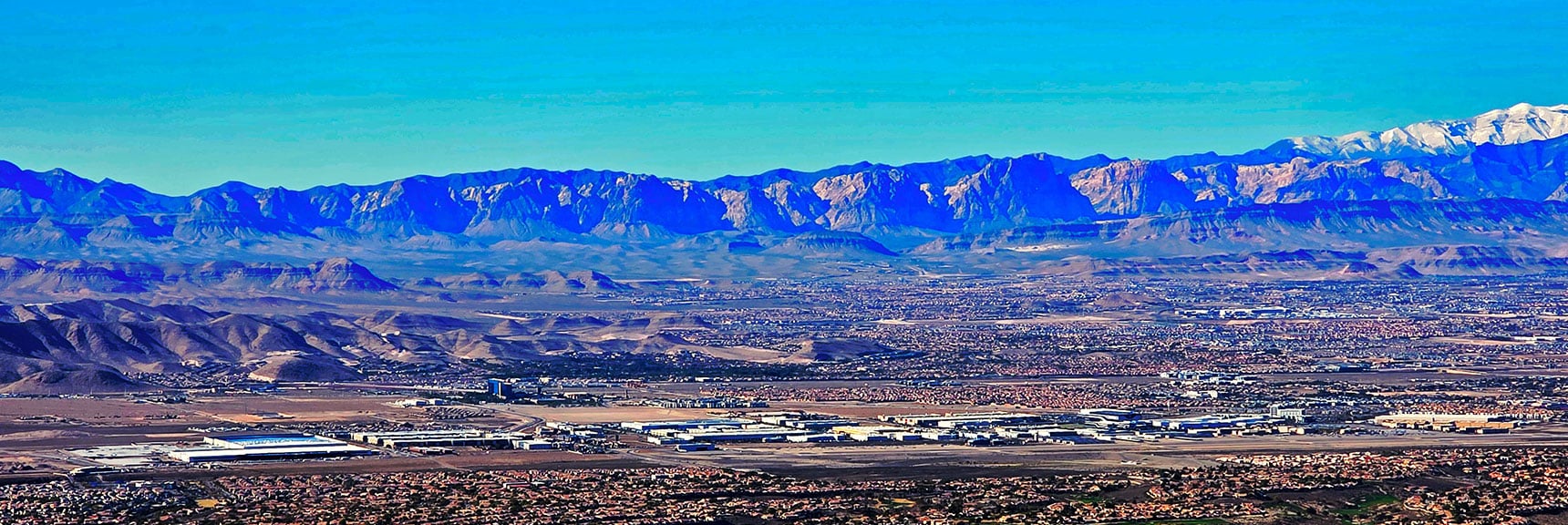 Mid-Day View of Rainbow Mt. Wilderness | Black Mountain North Loop | McCullough Hills | Sloan Canyon National Conservation Area, Nevada