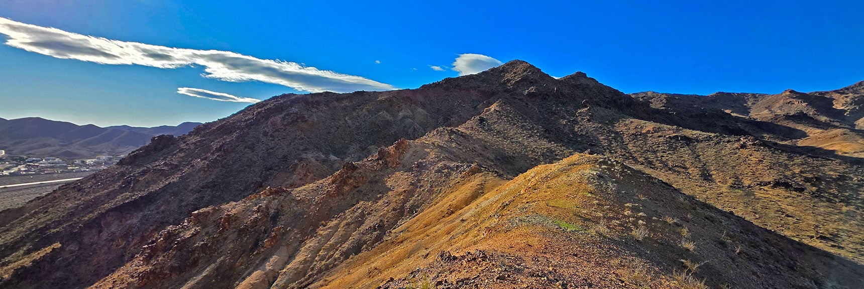 Main Ridgeline Viewed from the Lower Ridgeline. One Gully Between. | Boulder city Ridgeline | Lake Mead National Recreation Area, Nevada
