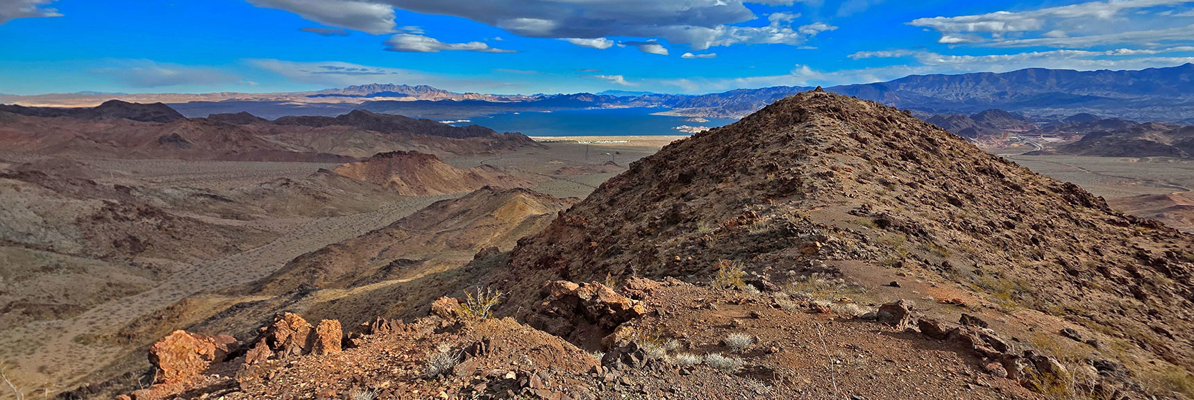 Higher View Back. Note Return Valley Below to Left. | Boulder city Ridgeline | Lake Mead National Recreation Area, Nevada