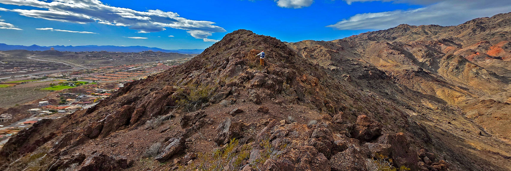 Forward View. Black Mt. is High Point Above Ridgeline Summit | Boulder city Ridgeline | Lake Mead National Recreation Area, Nevada