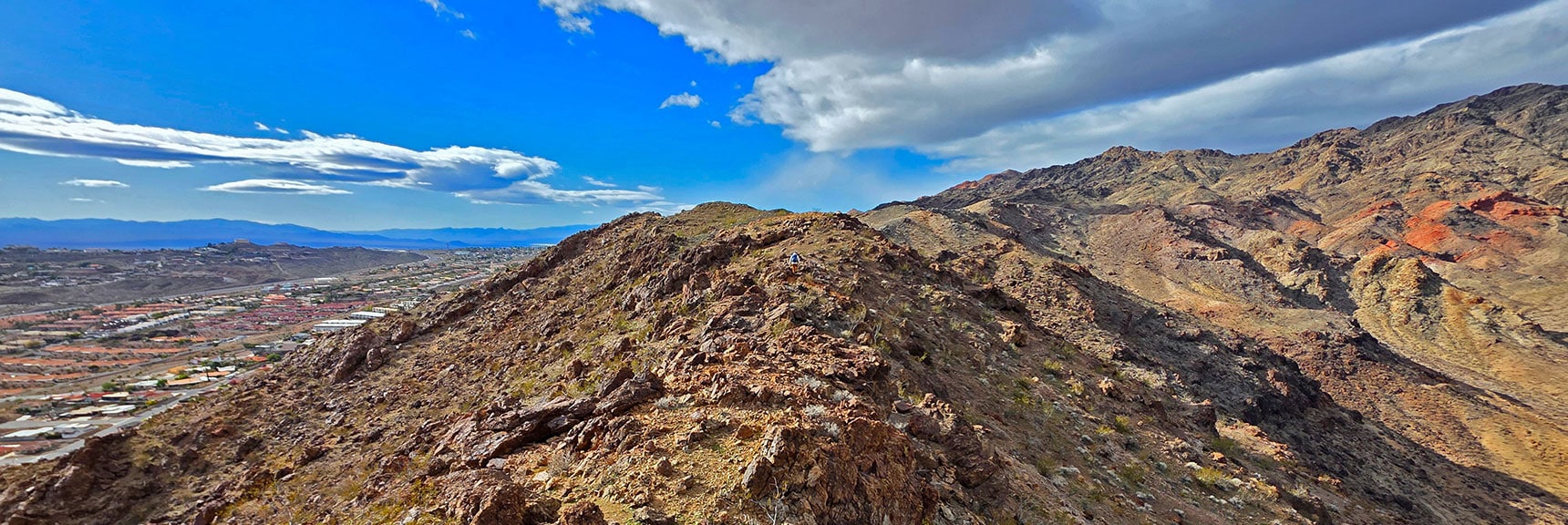 Continuing This Nice, Fairly Gradual But Rocky Traverse: Mostly a Walk | Boulder city Ridgeline | Lake Mead National Recreation Area, Nevada