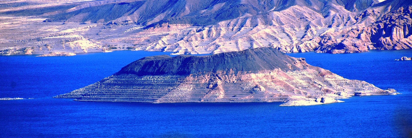 Large View of Oberlink Island in Lake Mead | Boulder city Ridgeline | Lake Mead National Recreation Area, Nevada
