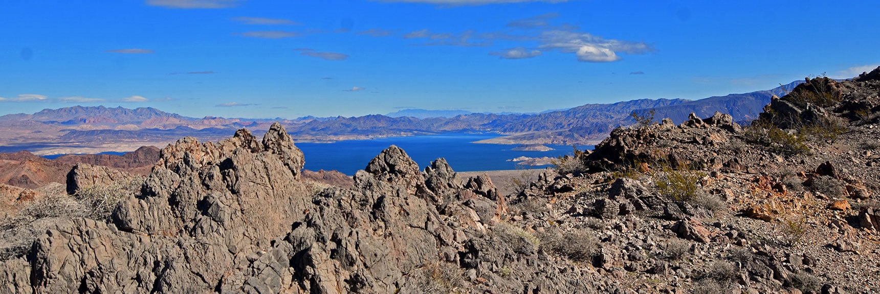 Many Beautifully Framed Views of Lake Mead. Note Islands. | Boulder city Ridgeline | Lake Mead National Recreation Area, Nevada