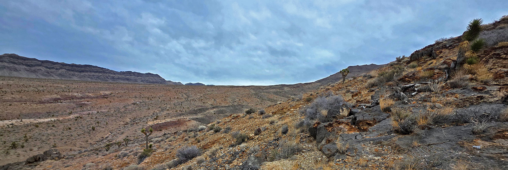 Long, Beautiful Valley to the North Below Castle Rock | Castle Rock Loop | Desert National Wildlife Refuge, Nevada