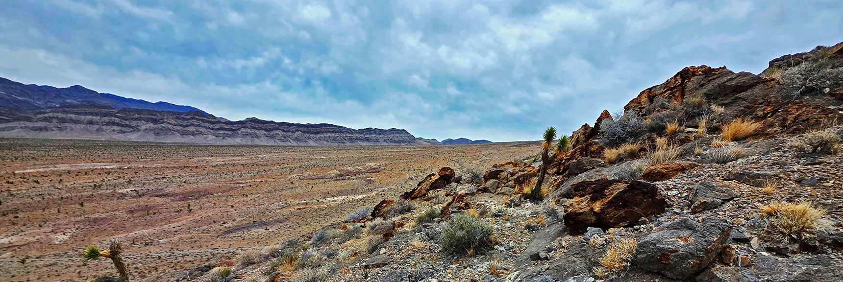 Eastern View Up the North Valley Below Castle Rock | Castle Rock Loop | Desert National Wildlife Refuge, Nevada