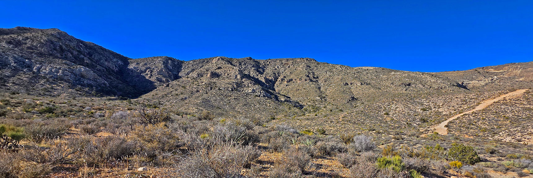 East Edge of La Madre Ridgeline. Multiple Ascent Points to East La Madre Peak | La Madre Ridge East Base Circuit | La Madre Mountains Wilderness, Nevada