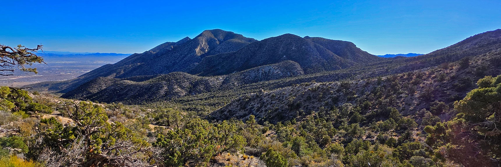 South Slope of La Madre Ridgeline, Gateway and Damsel Peaks. | La Madre Ridgeline Eastern Grand Crossing Loop | La Madre Mountains Wilderness, Nevada