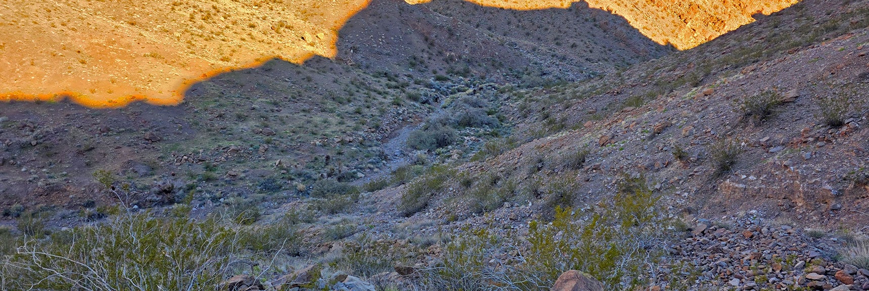 Cross Slopes, Begin Descent into West Canyon When Even with N Lonesome Peak | Lonesome Peak West Canyon Loop | Eldorado Wilderness, Nevada