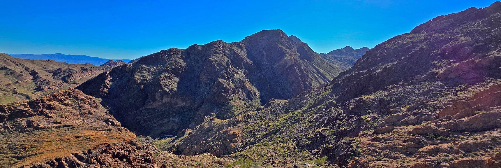 View from Slope Summit Back To N Lonesome Peak | Lonesome Peak West Canyon Loop | Eldorado Wilderness, Nevada