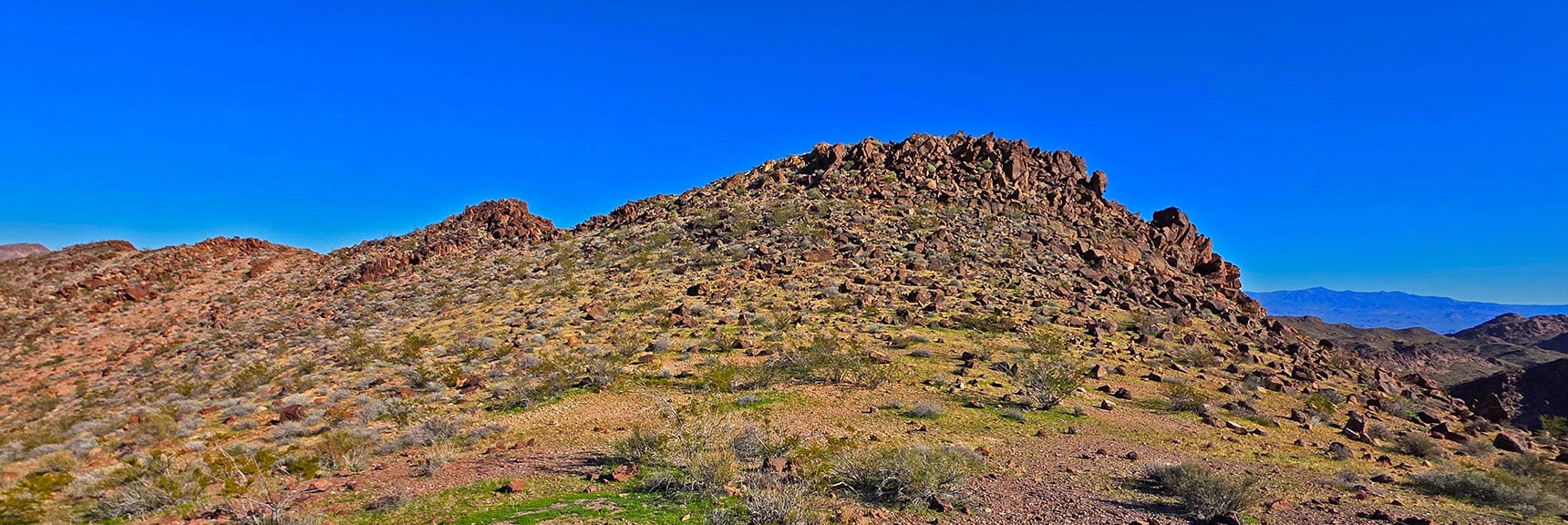 Summit Ridge of West Slope Has Rugged, Volcanic Beauty. | Lonesome Peak West Canyon Loop | Eldorado Wilderness, Nevada