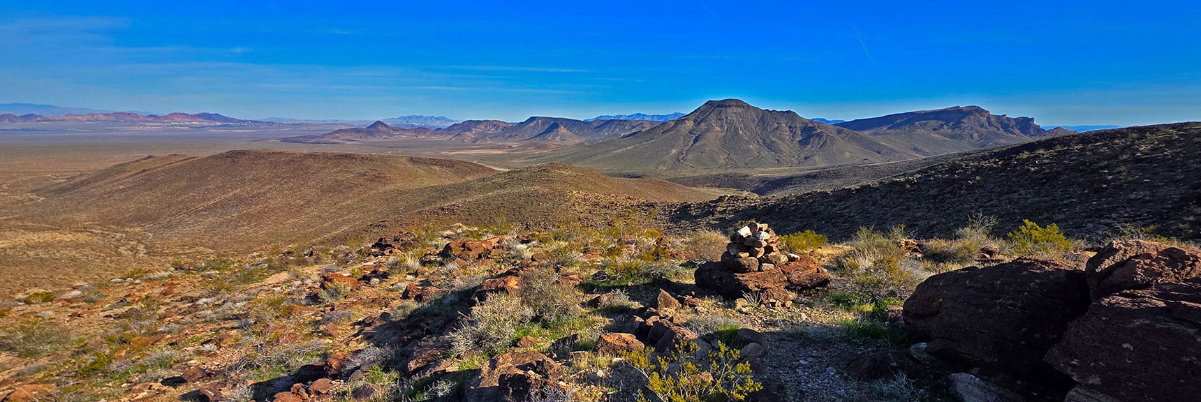 Left to Right: Pilot Cone & Mesa, Peeper Benchmark & Forlorn Lonesome Peaks | Mohave Overlook | Eldorado Wilderness, Nevada