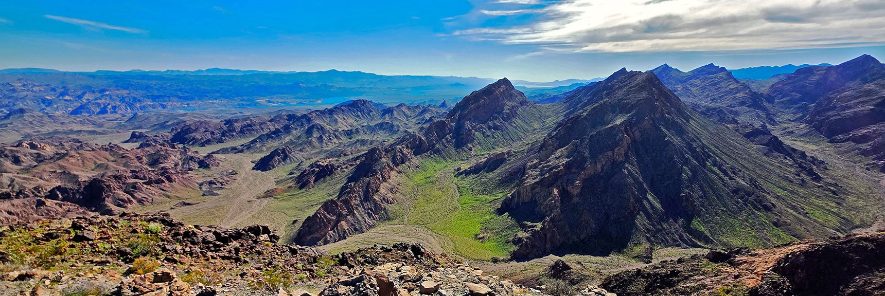 Eldorado Wilderness Toward Colorado River from SE Edge of Mesa | Mohave Overlook | Eldorado Wilderness, Nevada
