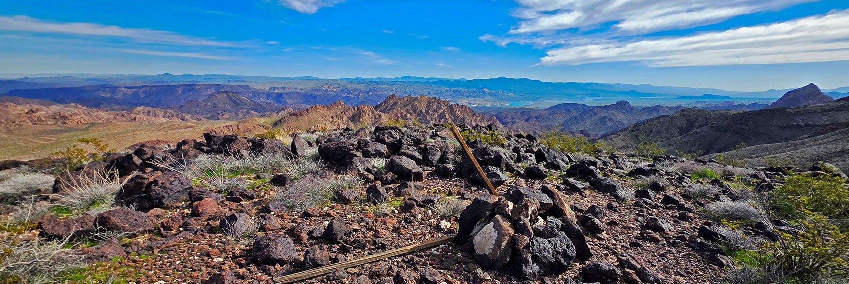 Near Descent Point to Mohave Overlook (below, left) | Mohave Overlook | Eldorado Wilderness, Nevada