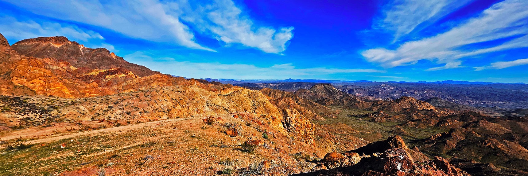 Note Road "F" Leading to Edge of Mohave Overlook | Mohave Overlook | Eldorado Wilderness, Nevada