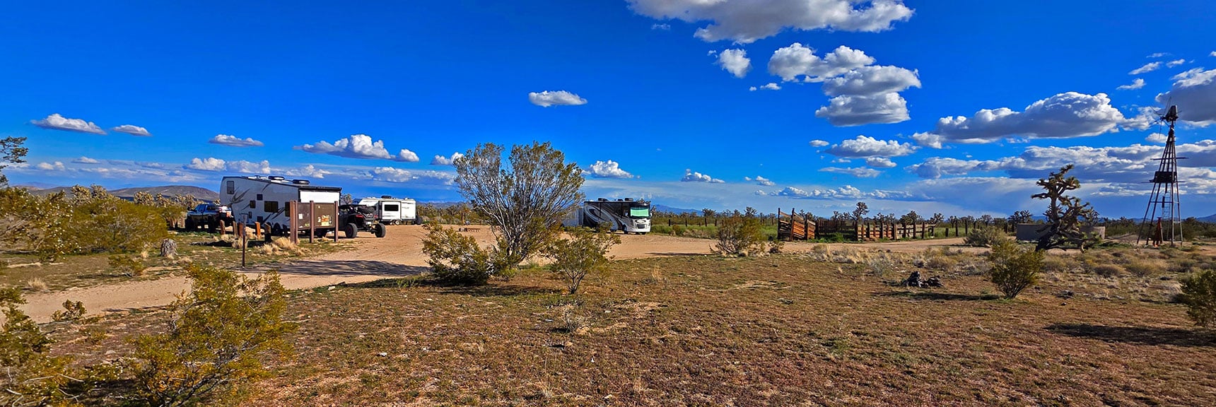 Large Parking Area Here Accommodates RVs, Trailers & ATVs | Wee Thump Joshua Tree Wilderness, Nevada
