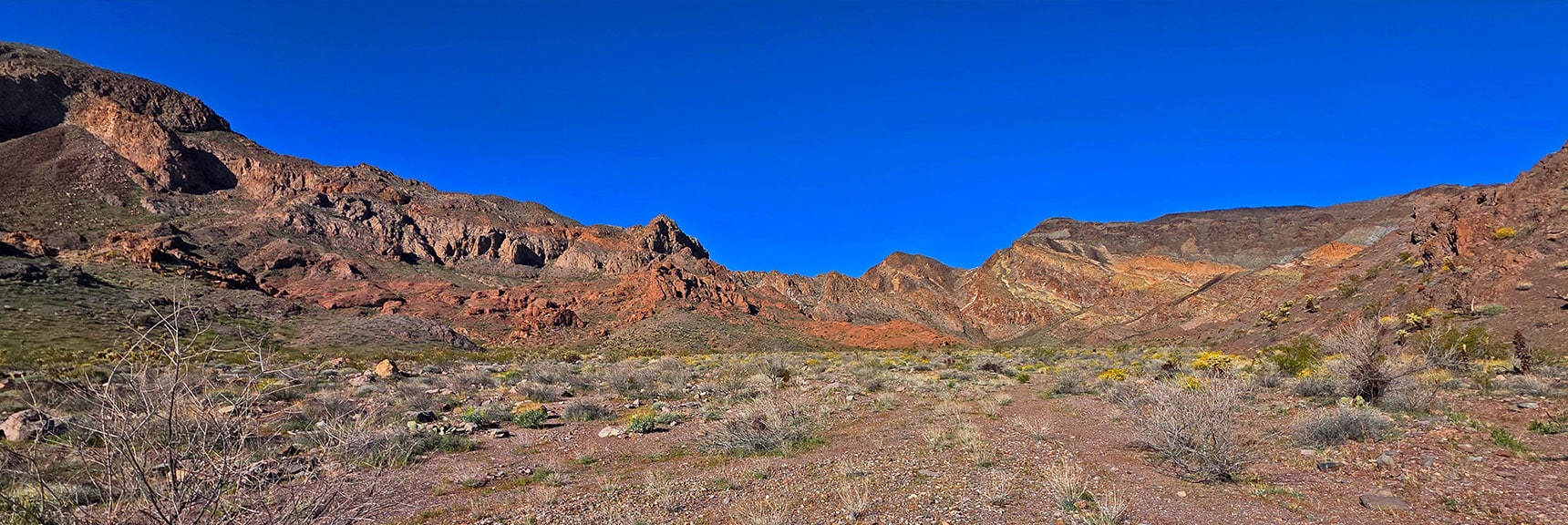 Volcanic Hills on North Side of Wash About a Quarter-Mile Down. | Lonesome Wash to the Colorado River | Eldorado Wilderness, Nevada
