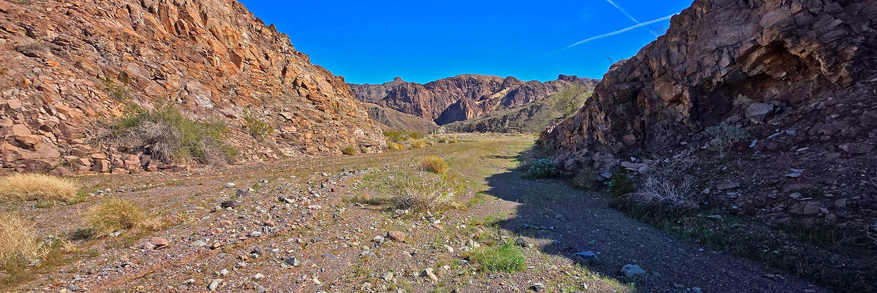 Final Stretch Toward Colorado River. Arizona Cliffs Seem So Close Now. | Lonesome Wash to the Colorado River | Eldorado Wilderness, Nevada