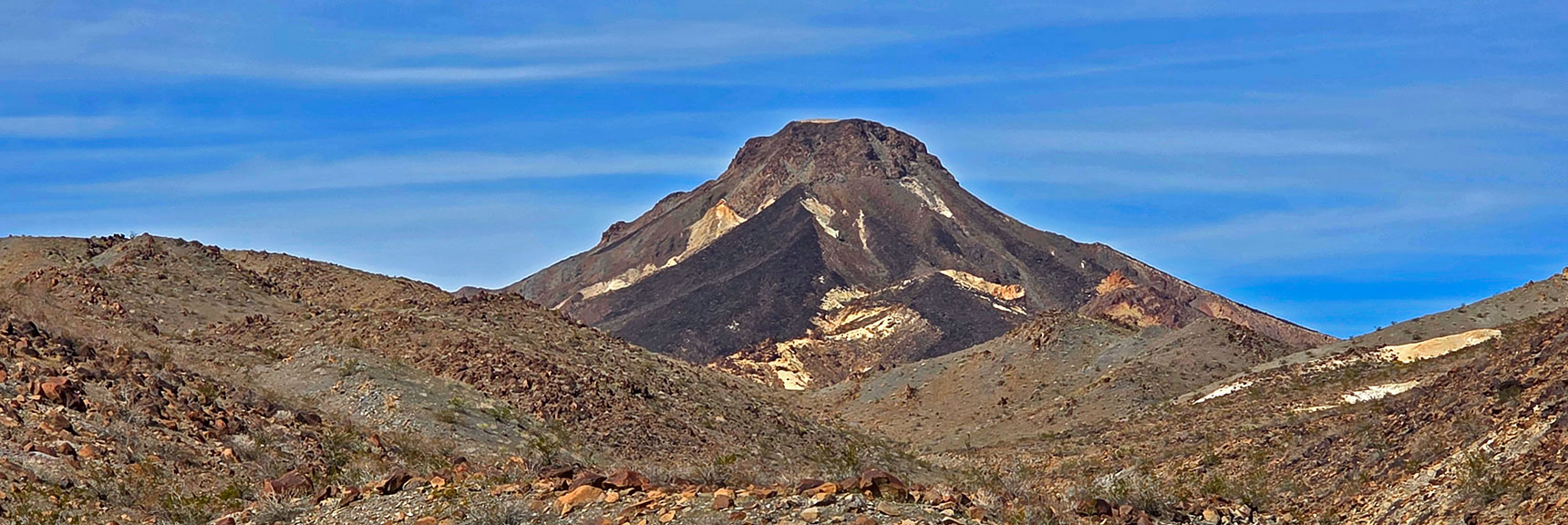 Beautiful Volcanic Cone of Peak 1963 Seen to North During Return. | Lonesome Wash to the Colorado River | Eldorado Wilderness, Nevada