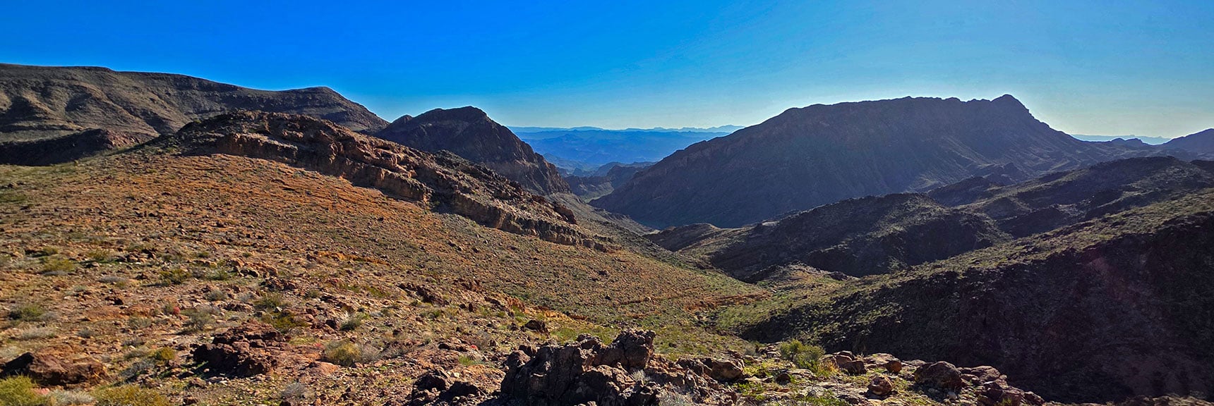 View Down Upper Wash | Lonesome Wash Upper Entrance | Eldorado Wilderness, Nevada