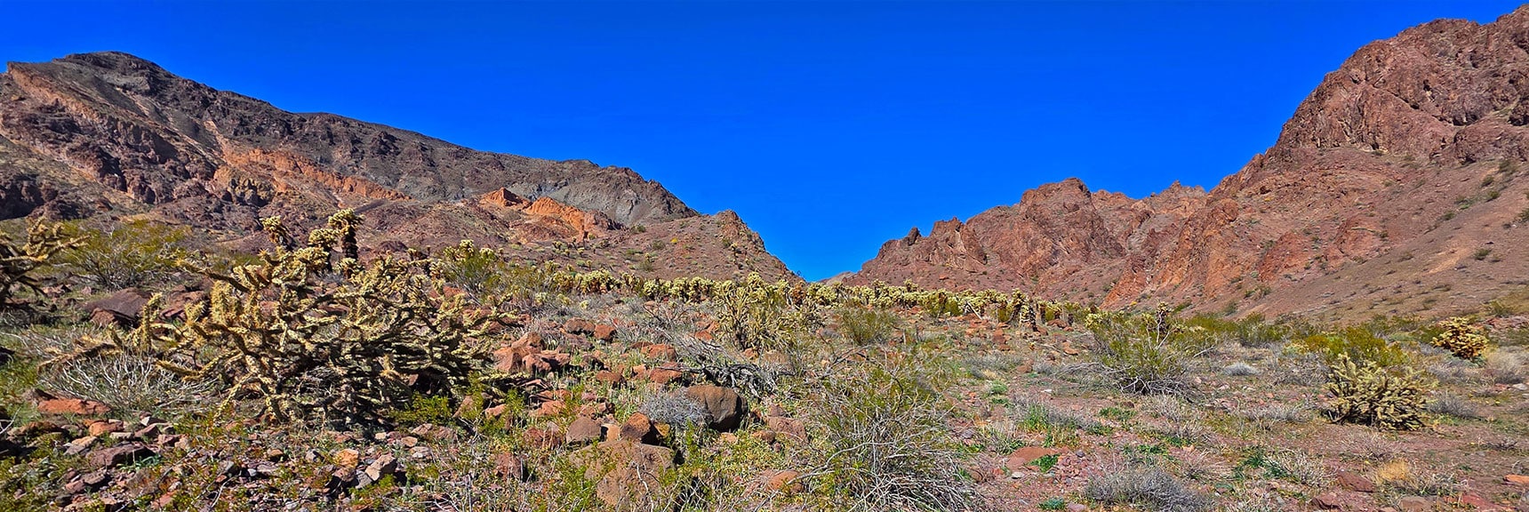 Retrace to Exit Wash Toward Mohave Overlook. | Lonesome Wash Upper Entrance | Eldorado Wilderness, Nevada
