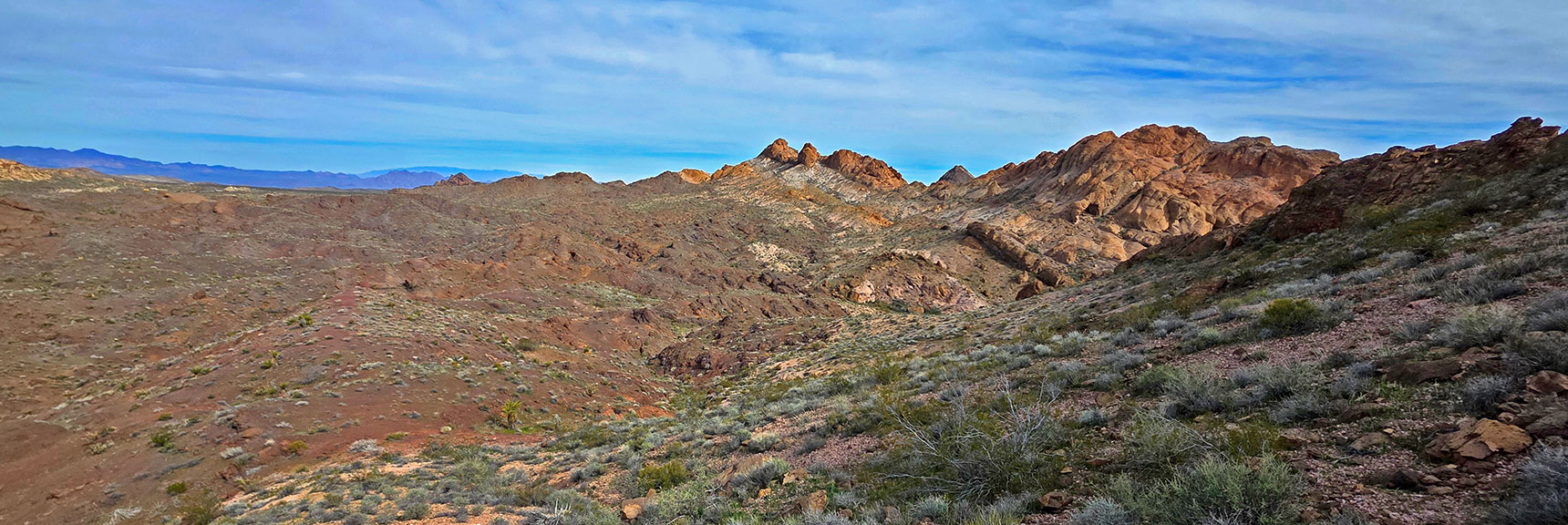 Looking Back Across Nelson Benchmark Approach Ridge Toward Pigs in Zen Peak | Nelson Benchmark | Eldorado Wilderness, Nevada