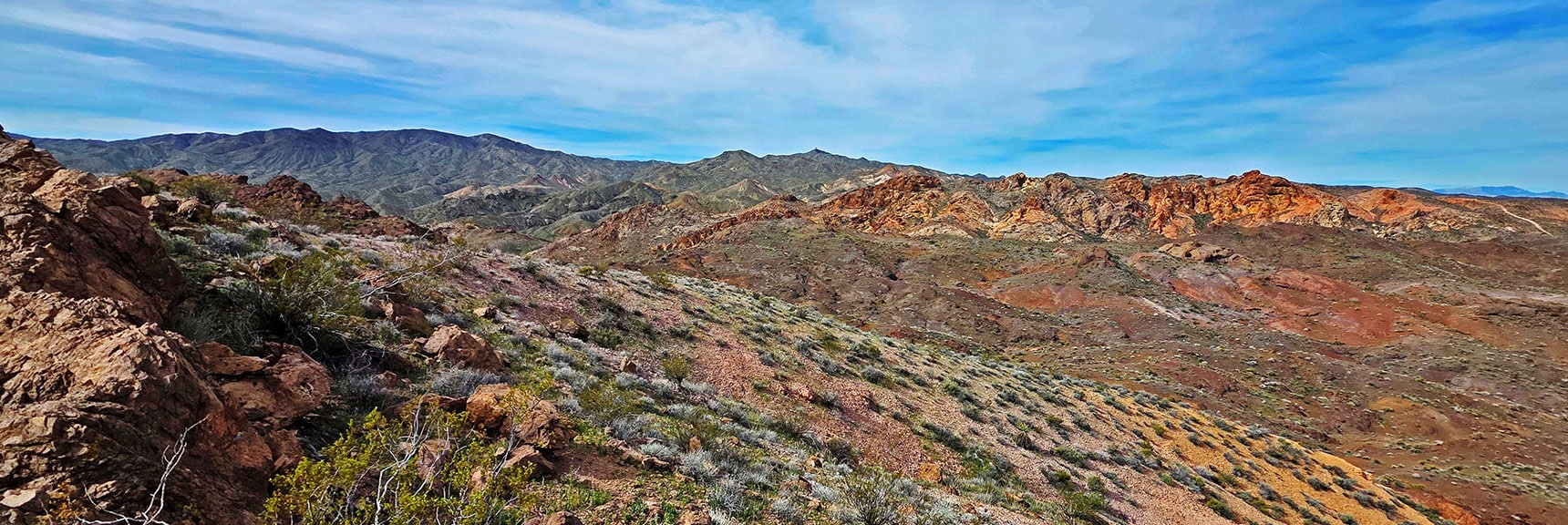 Back to Those Mining Hills to the West. Opal Peak is Distant High Point | Nelson Benchmark | Eldorado Wilderness, Nevada